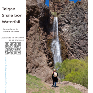 Shaleh Bon waterfall in Taleqan