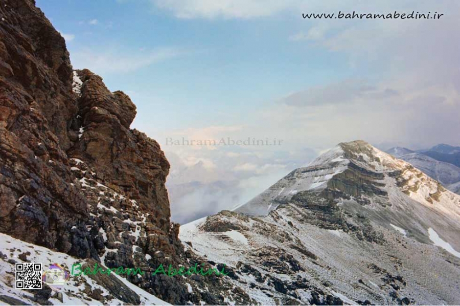 Rizan peak in central Alborz mountain series